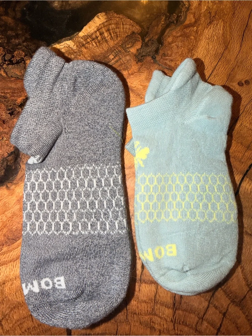 Bombas Ankle Socks 2 Pair Size Small Gray & Light Blue NWOT